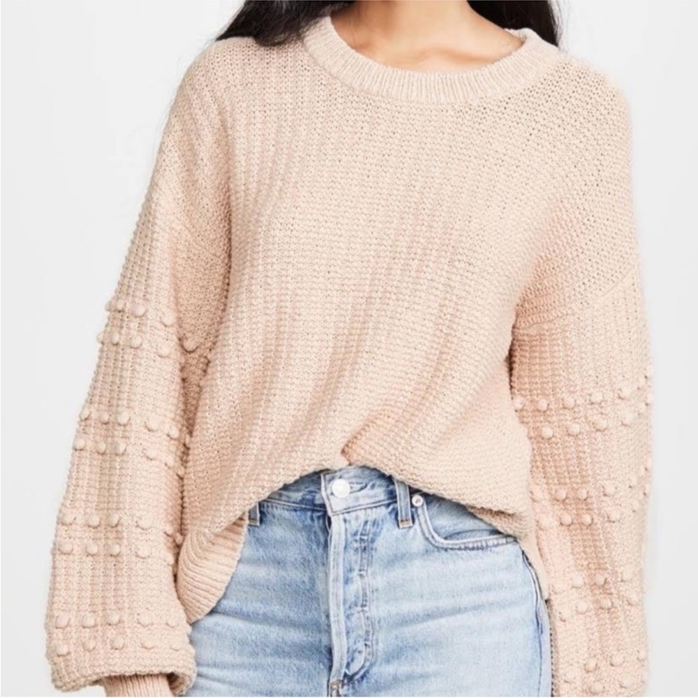 Madewell Bubble Pom Sleeve Sweater